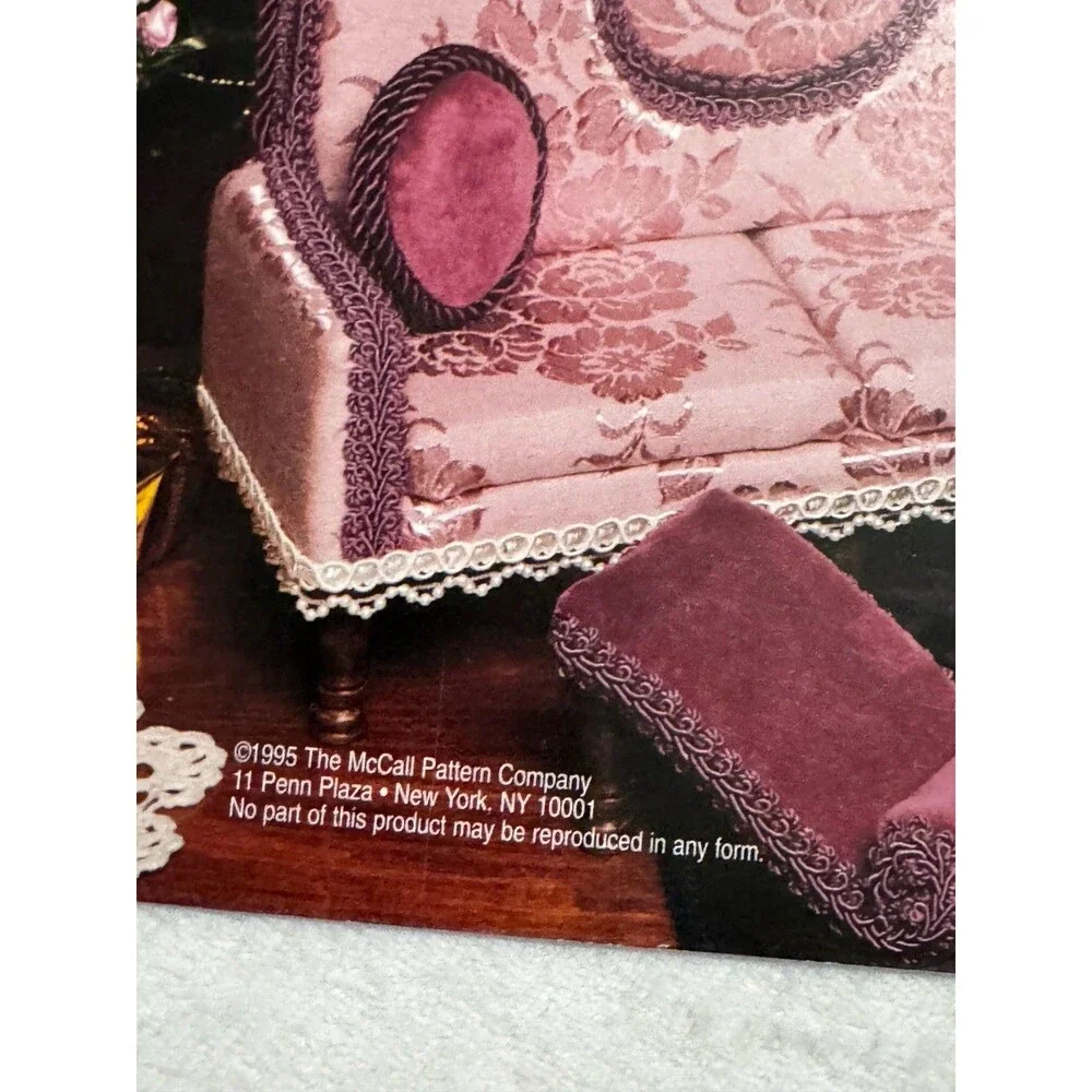 McCalls Creates Victorian Parlor Dollhouse Furniture Sew Free Pattern Book